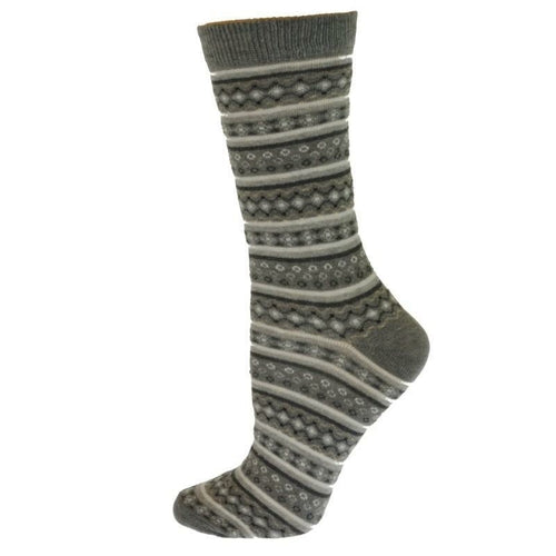 Flower Pattern Cotton Women's Crew Socks in 1-Pair Packs Pung.G