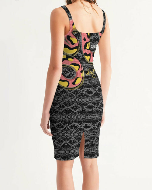 2882Sport™ Pre-Punk-Prep Women's Serpent Midi Bodycon Dress Pung.G