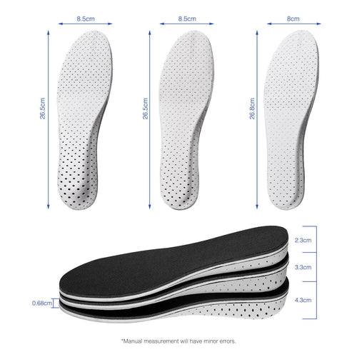 Men Women Invisible Height Increase Insoles Heel Lift Taller Shoe Pung.G