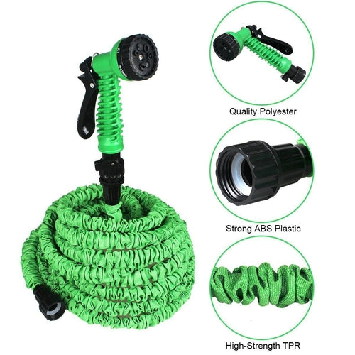 Expanding Expandable Flexible Garden Water Hose w Spray Nozzle 25, 50, Pung.G