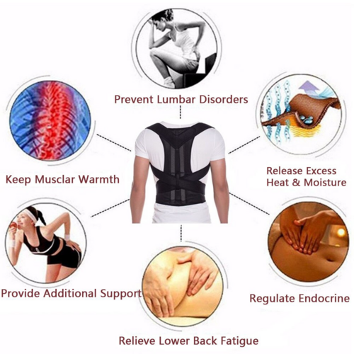 Adjustable Posture Corrector Low Back Support Shoulder Brace Belt For Pung.G
