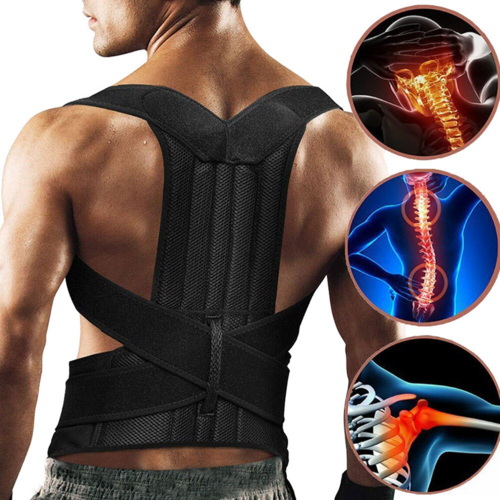 Adjustable Posture Corrector Low Back Support Shoulder Brace Belt For Pung.G