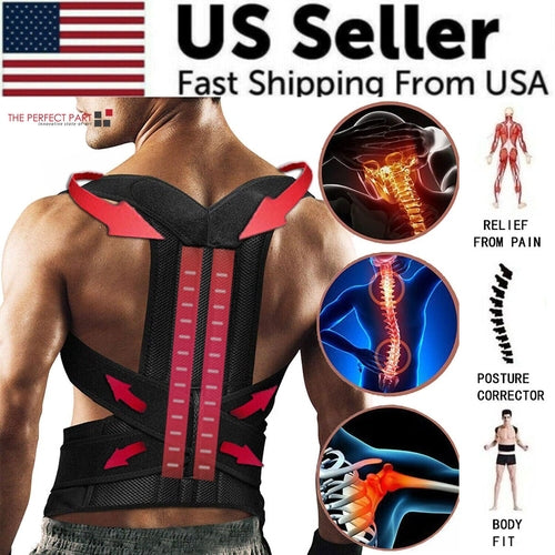 Adjustable Posture Corrector Low Back Support Shoulder Brace Belt For Pung.G