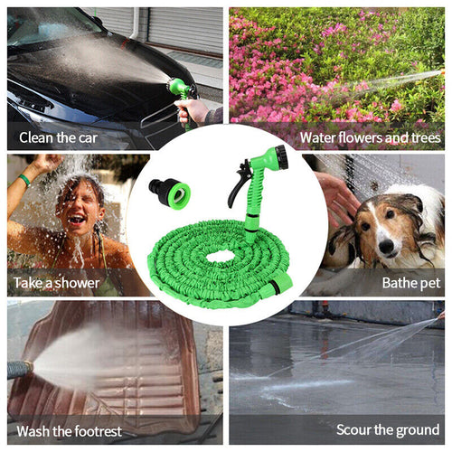 Expanding Expandable Flexible Garden Water Hose w Spray Nozzle 25, 50, Pung.G