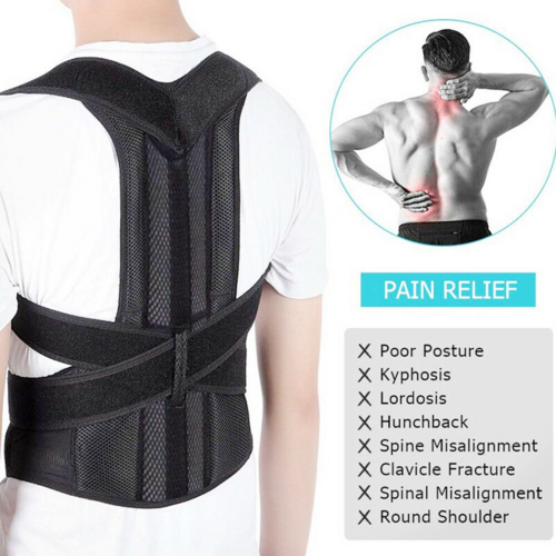 Adjustable Posture Corrector Low Back Support Shoulder Brace Belt For Pung.G