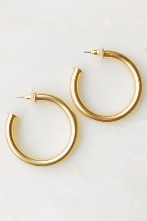 Upper Class Taste Hoop Earrings, Small Gold Pung.G