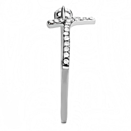 DA145 - High polished (no plating) Stainless Steel Ring with AAA Grade Pung.G