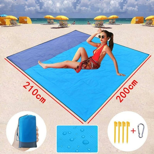 Waterproof Beach Blanket Outdoor Portable Camping Picnic Mat 2m*2.1m Pung.G