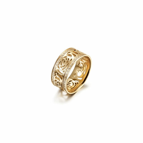 PAVÉ CZ FLOWER RING Pung.G
