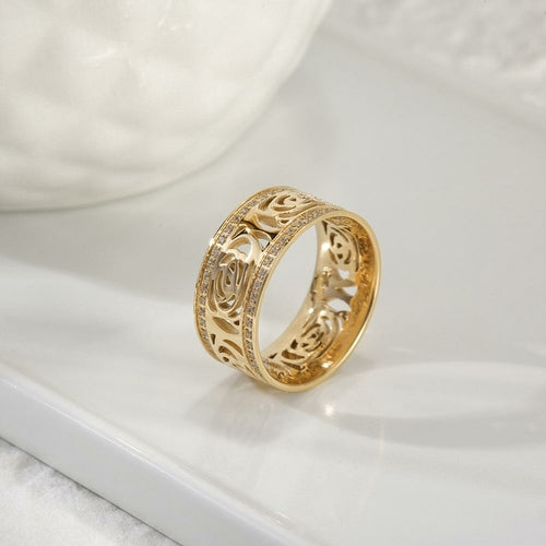 PAVÉ CZ FLOWER RING Pung.G