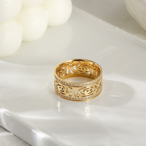 PAVÉ CZ FLOWER RING Pung.G