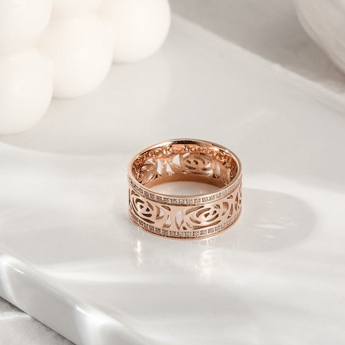 PAVÉ CZ FLOWER RING Pung.G