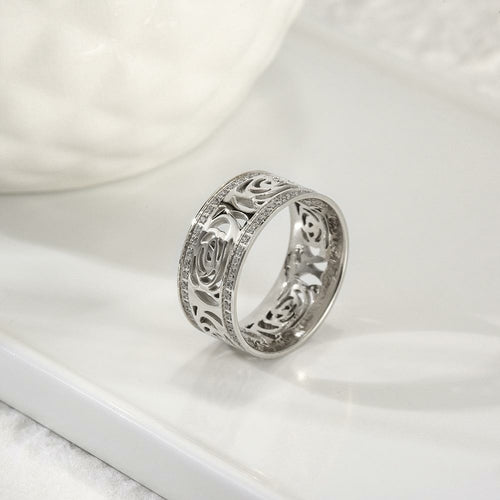 PAVÉ CZ FLOWER RING Pung.G