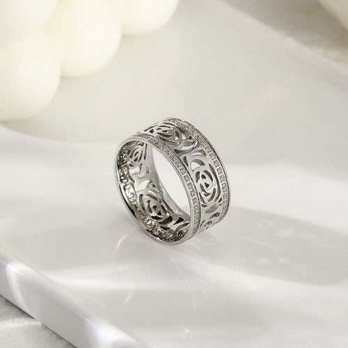 PAVÉ CZ FLOWER RING Pung.G