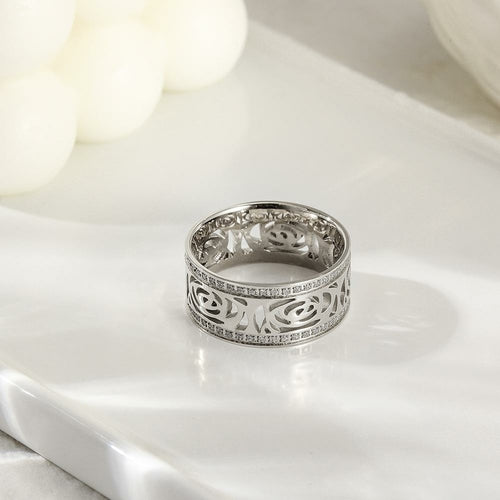 PAVÉ CZ FLOWER RING Pung.G