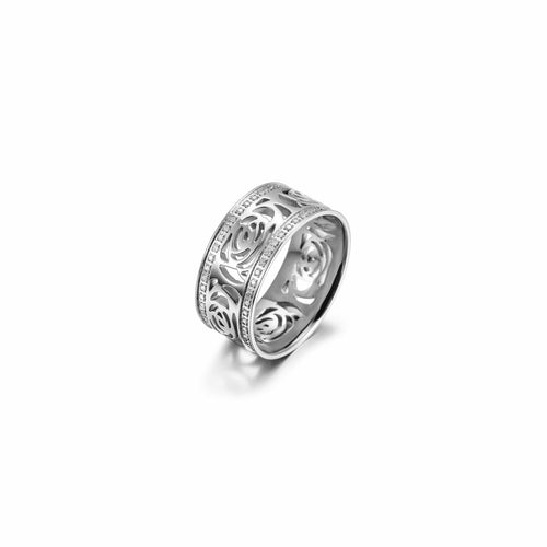 PAVÉ CZ FLOWER RING Pung.G