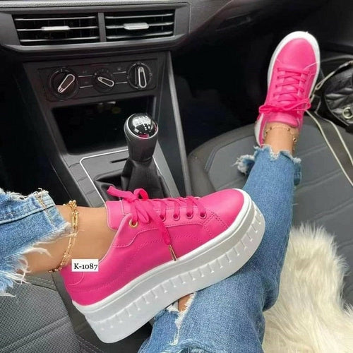 Casual Platform Women's Shoes Flat Womens Sneakers Pung.G