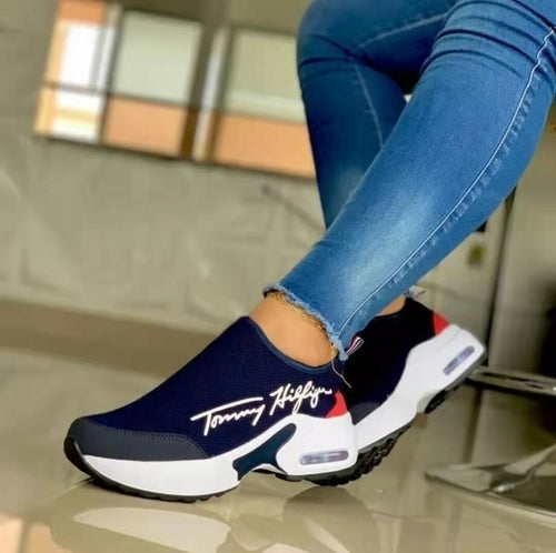 Casual Breathable Wedges Ladies Walking Sneakers Flat Women Shoes Pung.G