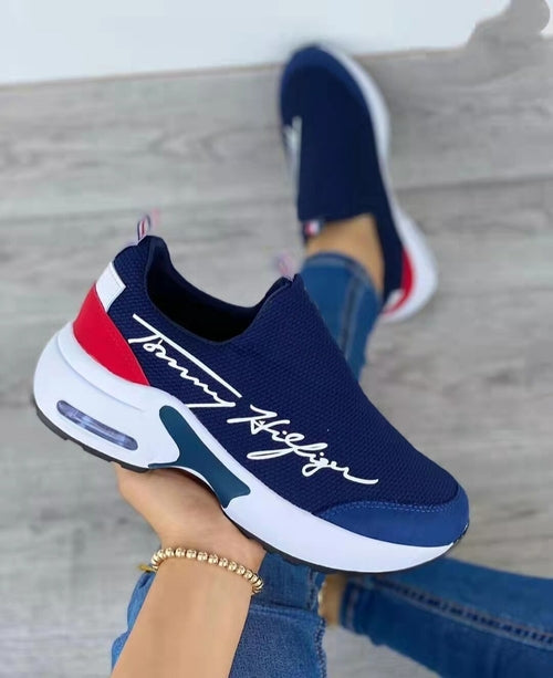 Casual Breathable Wedges Ladies Walking Sneakers Flat Women Shoes Pung.G
