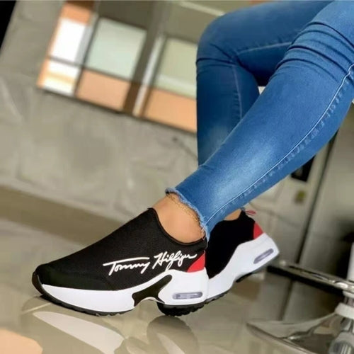 Casual Breathable Wedges Ladies Walking Sneakers Flat Women Shoes Pung.G