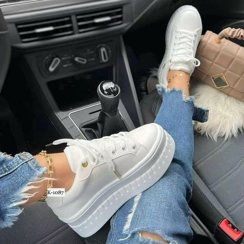 Casual Platform Women's Shoes Flat Womens Sneakers Pung.G