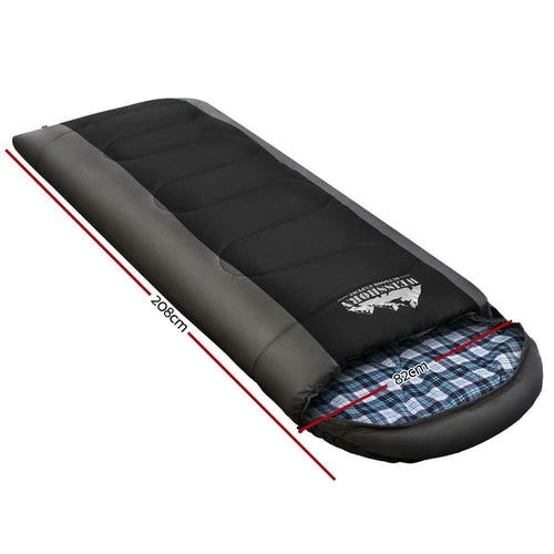 Weisshorn Sleeping Bag Single Thermal Camping Hiking Tent Black  -20°C Pung.G
