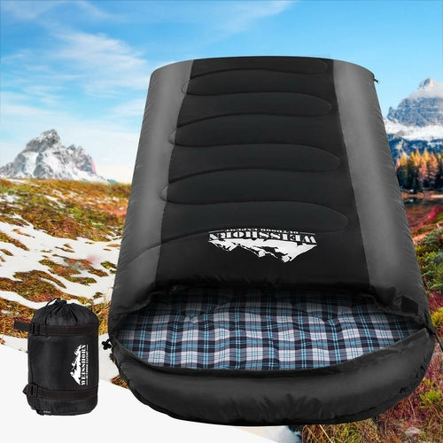 Weisshorn Sleeping Bag Single Thermal Camping Hiking Tent Black  -20°C Pung.G