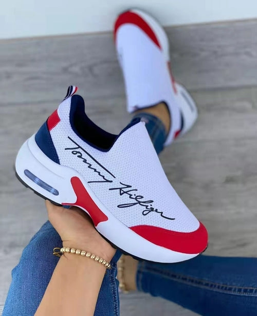 Casual Breathable Wedges Ladies Walking Sneakers Flat Women Shoes Pung.G
