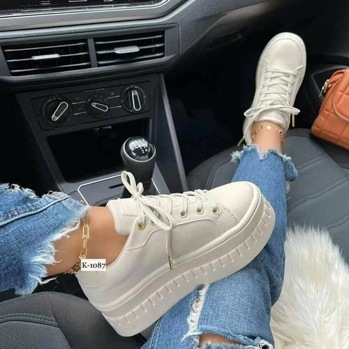 Casual Platform Women's Shoes Flat Womens Sneakers Pung.G