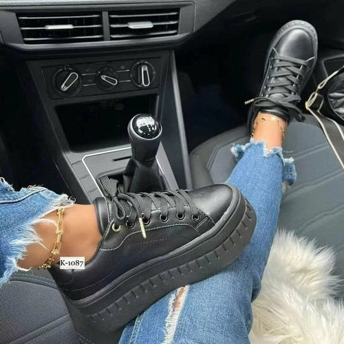 Casual Platform Women's Shoes Flat Womens Sneakers Pung.G