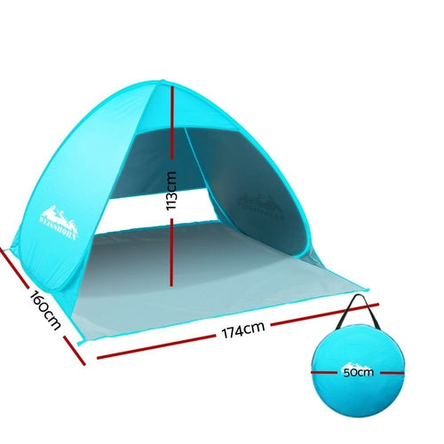 Weisshorn Pop Up Beach Tent Camping Hiking 3 Person Sun Shade Fishing Pung.G