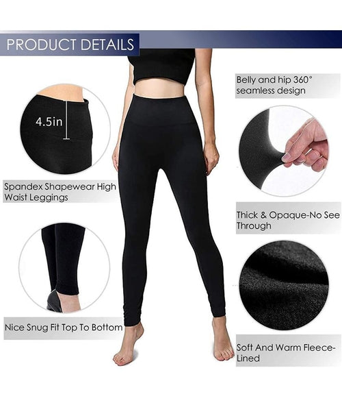 Hot! Women‚Äôs Extra Fleece Leggings High Waist Soft Stretchy Warm Pung.G