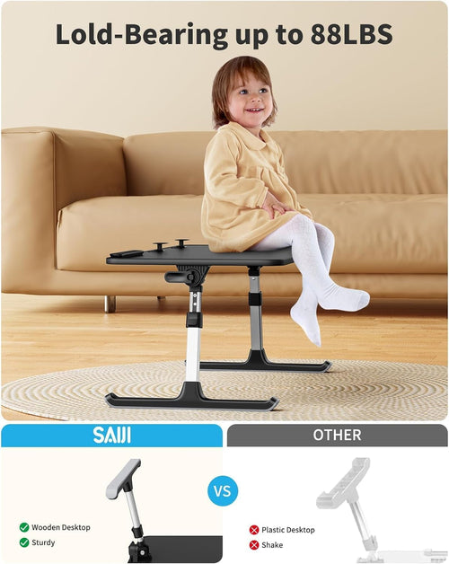 Height and Angle Adjustable Laptop Desk for Bed and Couch Pung.G