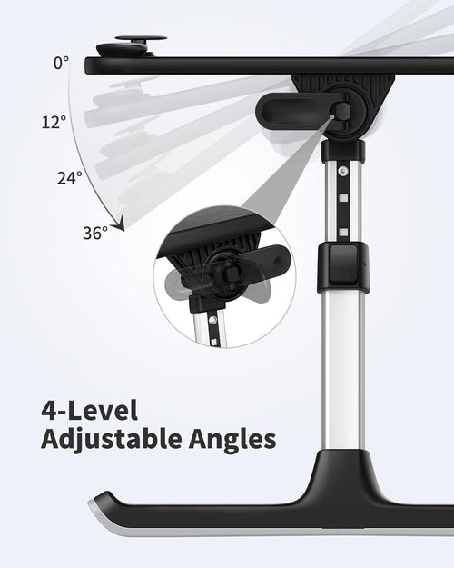 Height and Angle Adjustable Laptop Desk for Bed and Couch Pung.G