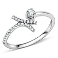 DA145 - High polished (no plating) Stainless Steel Ring with AAA Grade Pung.G
