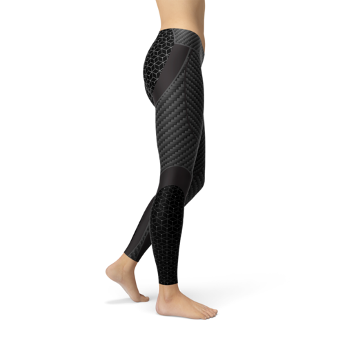 Womens Carbon Fiber Sports Leggings Pung.G