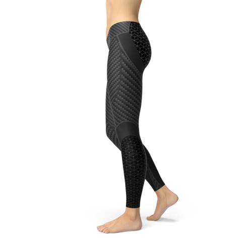 Womens Carbon Fiber Sports Leggings Pung.G