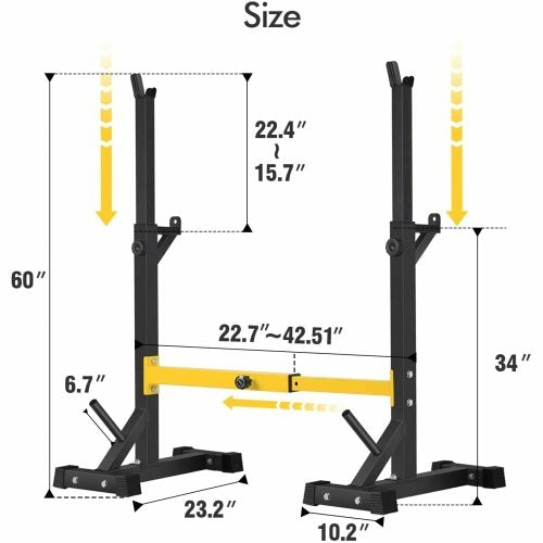 Squat Rack Stand Barbell Free Press Bench Home Gym Dumbbell Racks Pung.G