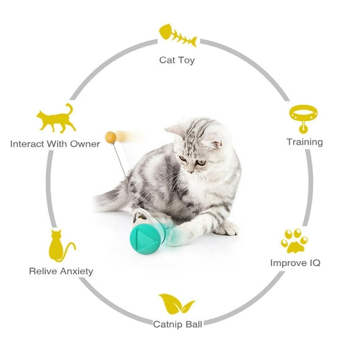 Tumbler Balanced Wheel Swinging Ball Cat Toy Pung.G