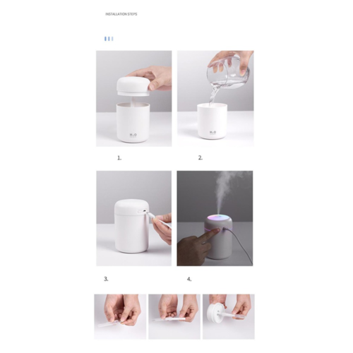 Portable Air Humidifier Aroma Essential Oil Diffuser for Car Home Pung.G
