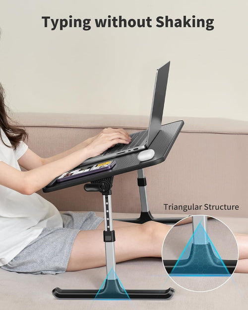 Height and Angle Adjustable Laptop Desk for Bed and Couch Pung.G