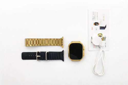 Gold Smart Watch with Dual Strap Set Pung.G