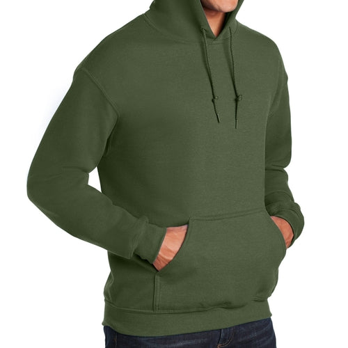 Hooded Long Sleeve Sweatshirt - Military Green Pung.G