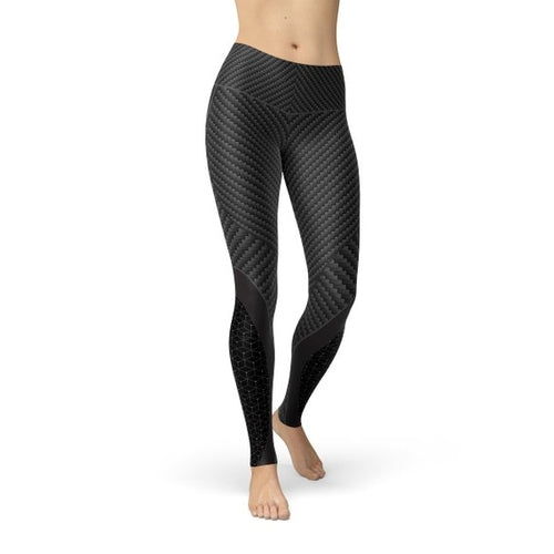 Womens Carbon Fiber Sports Leggings Pung.G