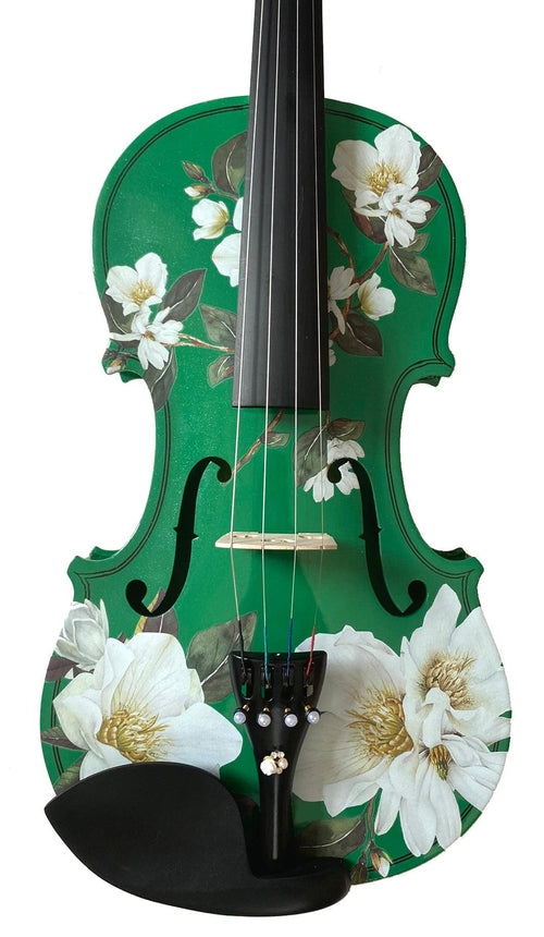 Magnolia Heaven Emerald Green Violin Outfit | Pearl Fine Tuners & Pung.G
