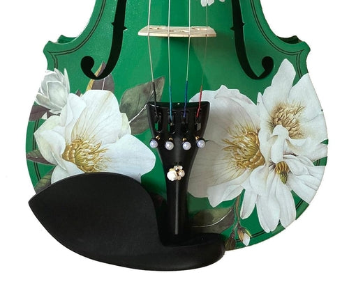 Magnolia Heaven Emerald Green Violin Outfit | Pearl Fine Tuners & Pung.G