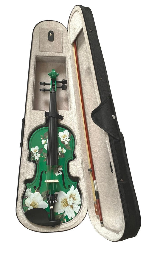 Magnolia Heaven Emerald Green Violin Outfit | Pearl Fine Tuners & Pung.G