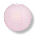 12" Pink Round Paper Lantern, Even Ribbing, Chinese Hanging Wedding & Pung.G