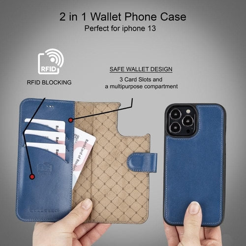Apple iPhone 13 Series Colorful Detachable Leather Wallet Case - MW Pung.G