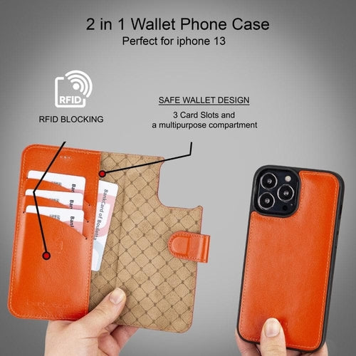 Apple iPhone 13 Series Colorful Detachable Leather Wallet Case - MW Pung.G